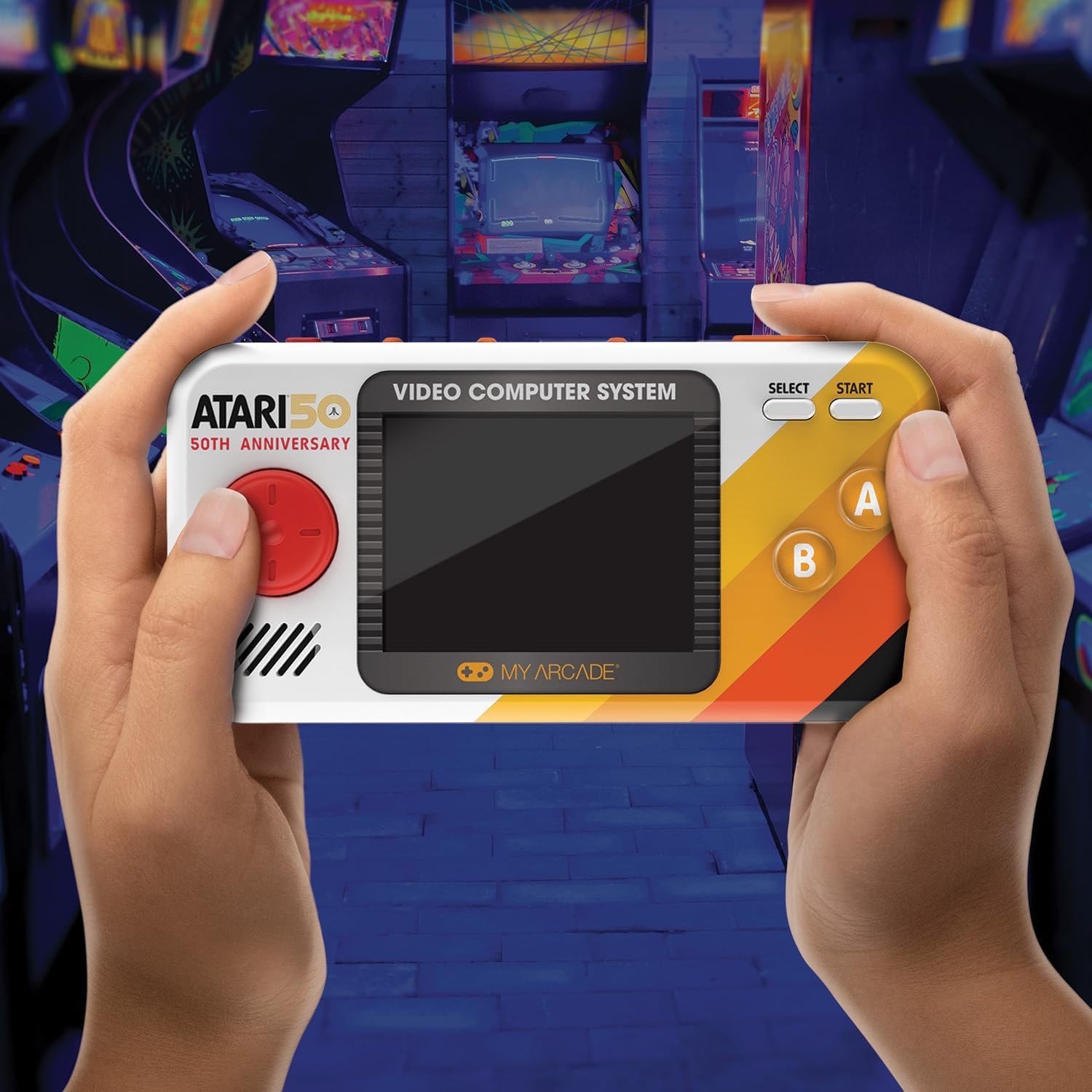 My Arcade Atari Pocket Player Pro: Handheld Portable Video Game Console with 100 Games, 2.75" Color Display, Ergonomic Design