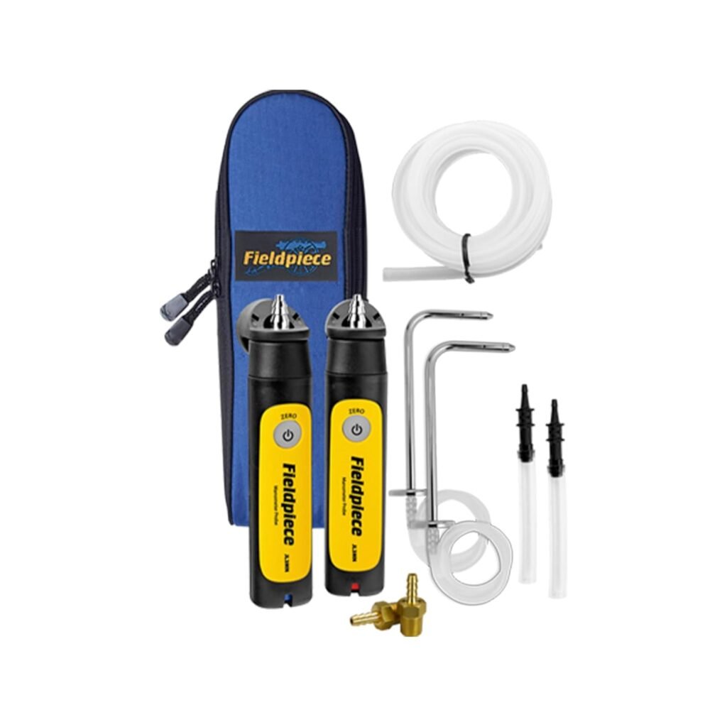 Fieldpiece JL3KM2 dual port manometer probe kit with hoses and case