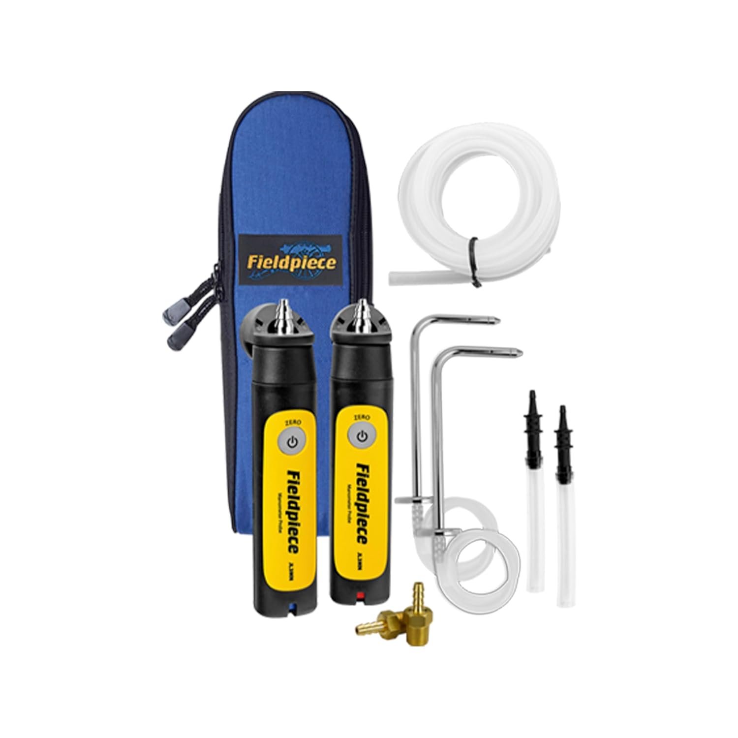 Fieldpiece JL3KM2 dual port manometer probe kit with hoses and case