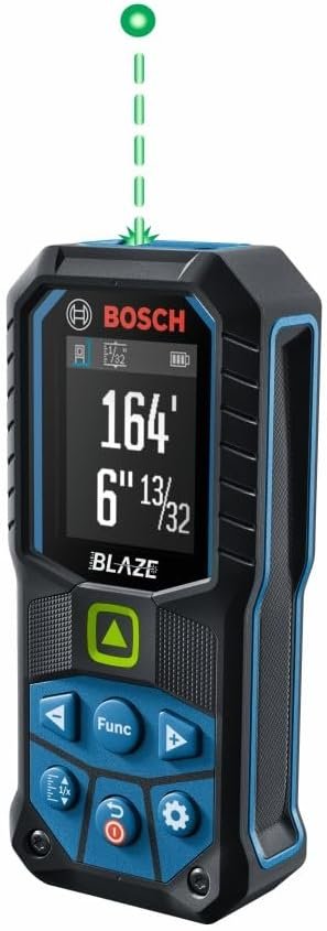 Bosch GLM165-25G BLAZE green-beam laser distance measure with digital display