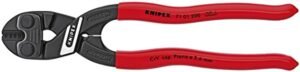 KNIPEX CoBolt 71 01 200 compact 8-inch bolt cutter with hardened steel jaws and red handles